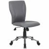 Discount 🥰 UrbanPro Faux Leather Upholstered Office Swivel Chair In Gray ❤️ -Deals Writing Desks Store 2517058 L
