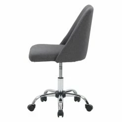 Discount 💯 UrbanPro Contemporary Fabric Upholstered Armless Task Chair In Dark Gray ❤️ -Deals Writing Desks Store 2517088 12 L
