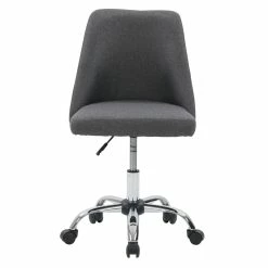 Discount 💯 UrbanPro Contemporary Fabric Upholstered Armless Task Chair In Dark Gray ❤️ -Deals Writing Desks Store 2517088 7 L