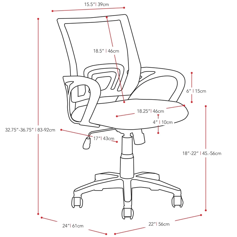 Buy 🎁 UrbanPro Contemporary Mesh Fabric Back Swivel Office Chair In Black 😉 4 Buy 🎁 UrbanPro Contemporary Mesh Fabric Back Swivel Office Chair In Black 😉 - Image 2