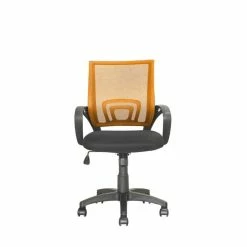 Best reviews of 🤩 UrbanPro Contemporary Mesh Fabric Back Swivel Office Chair In Orange 🎉 -Deals Writing Desks Store 2517120 3 L