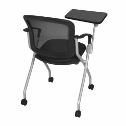 Wholesale ✔️ UrbanPro Contemporary Nesting Chair With Tablet Arm In Black ✨ -Deals Writing Desks Store 2517139 26 L