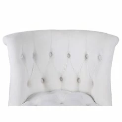 Hot Sale 🧨 Alexent Velvet Office Chair With Adjustable 360 Degree Swivel In White 👍 -Deals Writing Desks Store 2517328 10 L