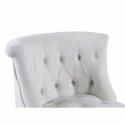 Hot Sale 🧨 Alexent Velvet Office Chair With Adjustable 360 Degree Swivel In White 👍 -Deals Writing Desks Store 2517328 9 L