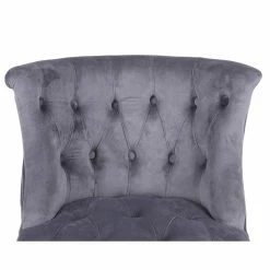 Discount 🌟 Alexent Velvet Office Chair With Adjustable 360 Degree Swivel In Gray 💯 -Deals Writing Desks Store 2517330 11 L