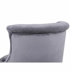 Discount 🌟 Alexent Velvet Office Chair With Adjustable 360 Degree Swivel In Gray 💯 -Deals Writing Desks Store 2517330 14 L