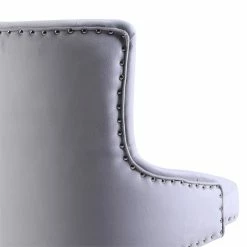 New 🔔 Alexent Mid-Century Velvet Office Chair With Adjustable Height In Ash 🎉 -Deals Writing Desks Store 2517332 6 L