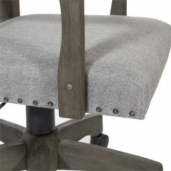 Best Pirce ✨ OSP Home Furnishings Deluxe Cane Back Bankers Chair In Gray Fabric Seat 🛒 -Deals Writing Desks Store 2520959 7 L