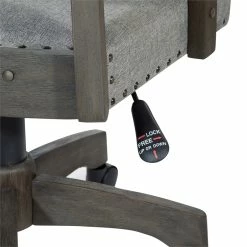 Best Pirce ✨ OSP Home Furnishings Deluxe Cane Back Bankers Chair In Gray Fabric Seat 🛒 -Deals Writing Desks Store 2520959 8 L