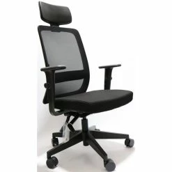 Promo 👍 CavilUSA Velo Ergonomic Mesh Back Office Chair With Fabric Seat/Headrest - Black ⭐