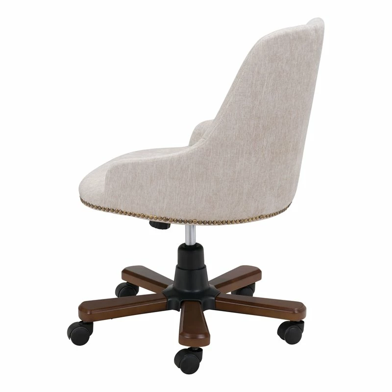 Hot Sale 😀 Eden Home Modern Office Chair In Off White ✨ 8 Hot Sale 😀 Eden Home Modern Office Chair In Off White ✨ - Image 6