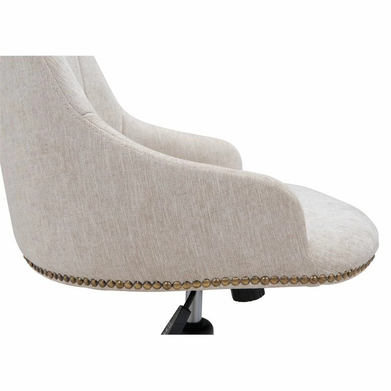 Hot Sale 😀 Eden Home Modern Office Chair In Off White ✨ 11 Hot Sale 😀 Eden Home Modern Office Chair In Off White ✨ - Image 9