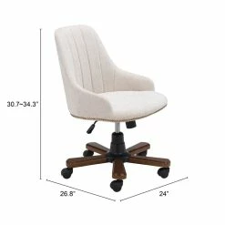 Hot Sale 😀 Eden Home Modern Office Chair In Off White ✨ 28 Hot Sale 😀 Eden Home Modern Office Chair In Off White ✨ -Deals Writing Desks Store 2530550 12 L