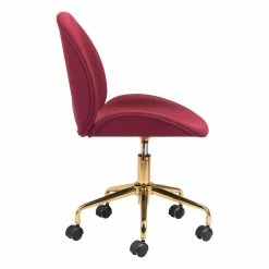 Cheapest 👏 Eden Home Modern Steel Frame Office Chair In Red 👏 -Deals Writing Desks Store 2530622 02 L