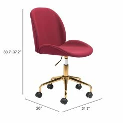 Cheapest 👏 Eden Home Modern Steel Frame Office Chair In Red 👏 -Deals Writing Desks Store 2530622 08 L