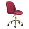 Cheapest 👏 Eden Home Modern Steel Frame Office Chair In Red 👏 -Deals Writing Desks Store 2530622 L