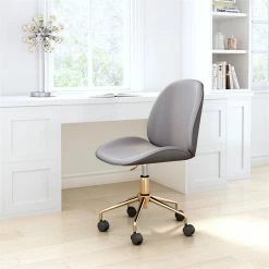 Cheap 😍 Eden Home Modern Steel Frame Office Chair In Gray ❤️ 13 Cheap 😍 Eden Home Modern Steel Frame Office Chair In Gray ❤️ -Deals Writing Desks Store 2530661 01 L