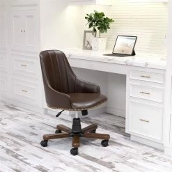 Budget 🔥 Eden Home Modern Birch Wood Office Chair In Brown 🔥 17 Budget 🔥 Eden Home Modern Birch Wood Office Chair In Brown 🔥 -Deals Writing Desks Store 2530665 01 L
