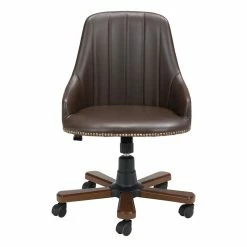 Budget 🔥 Eden Home Modern Birch Wood Office Chair In Brown 🔥 19 Budget 🔥 Eden Home Modern Birch Wood Office Chair In Brown 🔥 -Deals Writing Desks Store 2530665 03 L