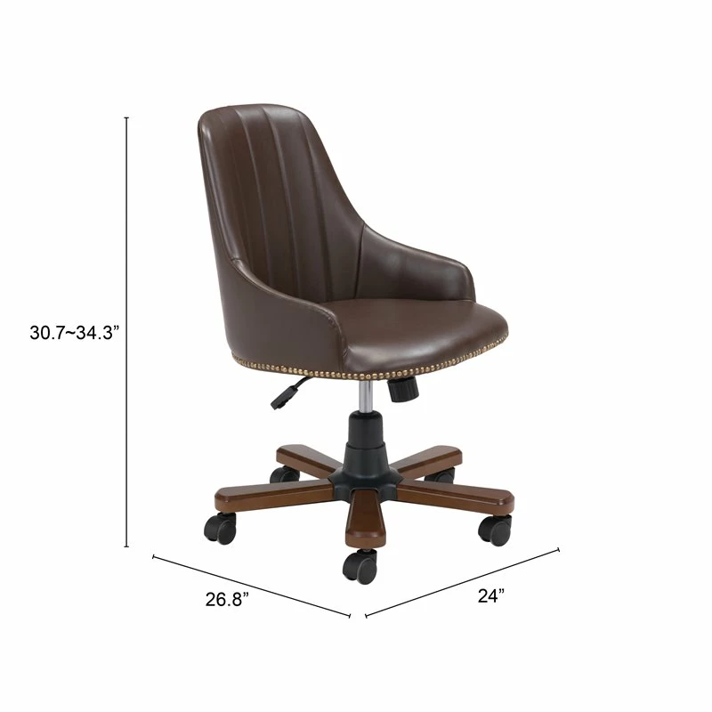 Budget 🔥 Eden Home Modern Birch Wood Office Chair In Brown 🔥 15 Budget 🔥 Eden Home Modern Birch Wood Office Chair In Brown 🔥 - Image 13
