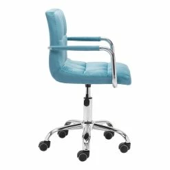 New 🥰 Eden Home Modern Steel Frame Office Chair In Blue 🎉 14 New 🥰 Eden Home Modern Steel Frame Office Chair In Blue 🎉 -Deals Writing Desks Store 2530668 02 L