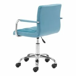 New 🥰 Eden Home Modern Steel Frame Office Chair In Blue 🎉 17 New 🥰 Eden Home Modern Steel Frame Office Chair In Blue 🎉 -Deals Writing Desks Store 2530668 05 L