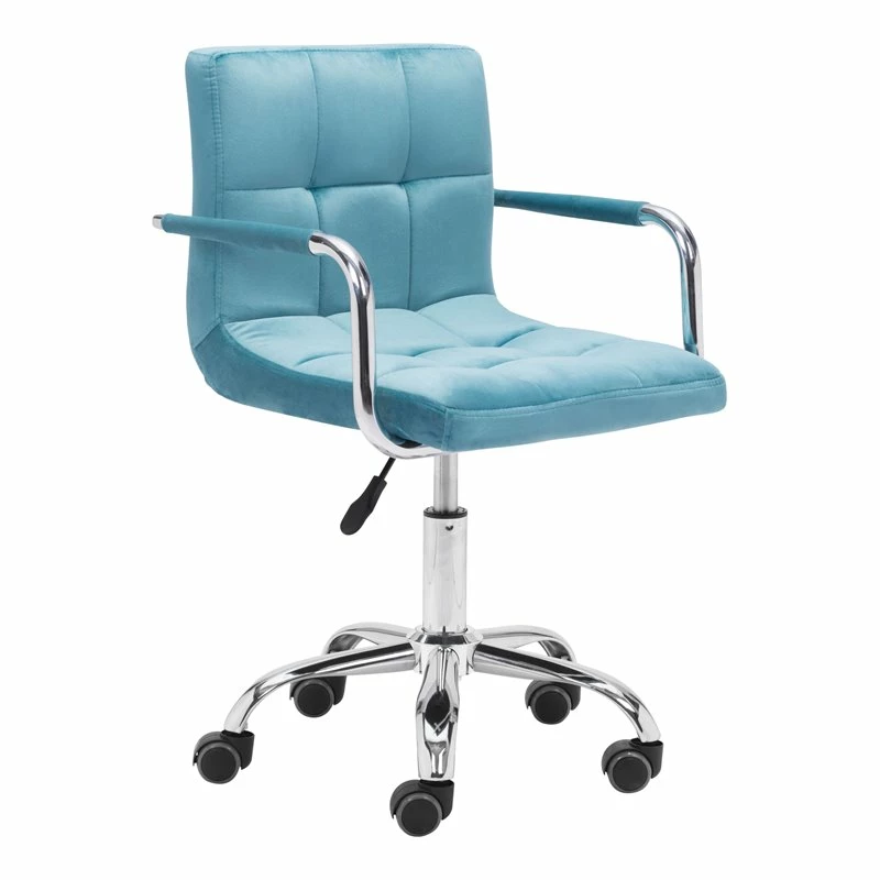 New 🥰 Eden Home Modern Steel Frame Office Chair In Blue 🎉 3 New 🥰 Eden Home Modern Steel Frame Office Chair In Blue 🎉