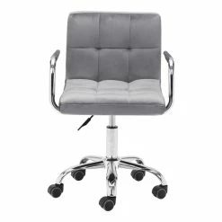 Best Sale 🔥 Eden Home Modern Steel Frame Office Chair In Gray ✔️ -Deals Writing Desks Store 2530669 03 L