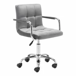 Best Sale 🔥 Eden Home Modern Steel Frame Office Chair In Gray ✔️