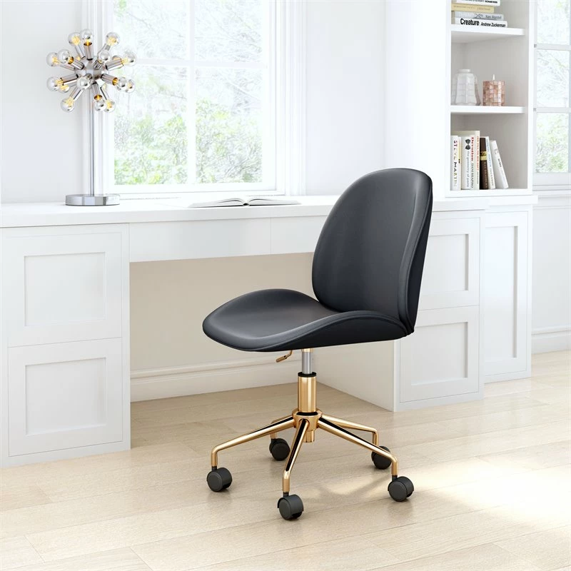 Coupon 🎉 Eden Home Modern Steel Frame Office Chair In Black 💯 4 Coupon 🎉 Eden Home Modern Steel Frame Office Chair In Black 💯 - Image 2