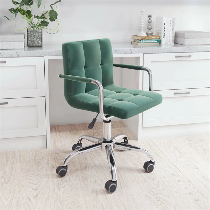 New 🌟 Eden Home Modern Steel Frame Office Chair In Green 🛒 4 New 🌟 Eden Home Modern Steel Frame Office Chair In Green 🛒 - Image 2