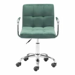 New 🌟 Eden Home Modern Steel Frame Office Chair In Green 🛒 15 New 🌟 Eden Home Modern Steel Frame Office Chair In Green 🛒 -Deals Writing Desks Store 2530706 03 L