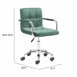 New 🌟 Eden Home Modern Steel Frame Office Chair In Green 🛒 20 New 🌟 Eden Home Modern Steel Frame Office Chair In Green 🛒 -Deals Writing Desks Store 2530706 08 L