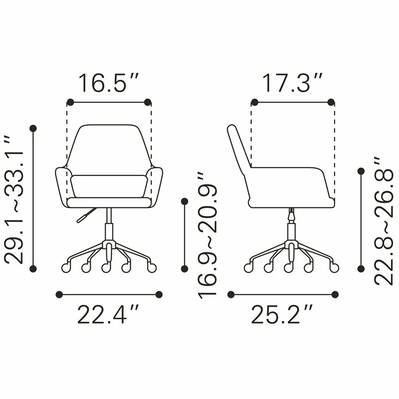Hot Sale ✔️ Eden Home Modern Steel Frame Office Chair In Beige 🤩 12 Hot Sale ✔️ Eden Home Modern Steel Frame Office Chair In Beige 🤩 - Image 10