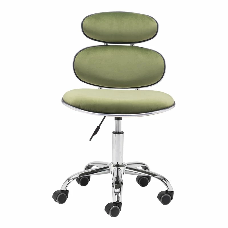 Hot Sale 😀 Eden Home Modern Office Chair In Olive Green & Silver 🛒 6 Hot Sale 😀 Eden Home Modern Office Chair In Olive Green & Silver 🛒 - Image 4