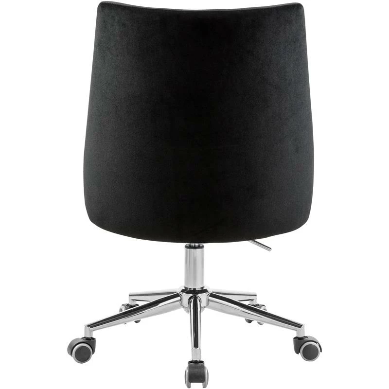 Budget ๐ฅ Maklaine Contemporary Swivel Adjustable Black Velvet And Chrome Office Chair ๐ฅ 10 Budget ๐ฅ Maklaine Contemporary Swivel Adjustable Black Velvet And Chrome Office Chair ๐ฅ - Image 8
