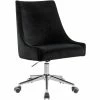 Budget ๐ฅ Maklaine Contemporary Swivel Adjustable Black Velvet And Chrome Office Chair ๐ฅ 1 Budget ๐ฅ Maklaine Contemporary Swivel Adjustable Black Velvet And Chrome Office Chair ๐ฅ -Deals Writing Desks Store 2532978 L