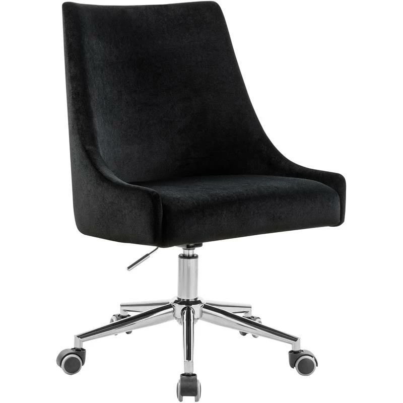 Budget ๐ฅ Maklaine Contemporary Swivel Adjustable Black Velvet And Chrome Office Chair ๐ฅ 3 Budget ๐ฅ Maklaine Contemporary Swivel Adjustable Black Velvet And Chrome Office Chair ๐ฅ