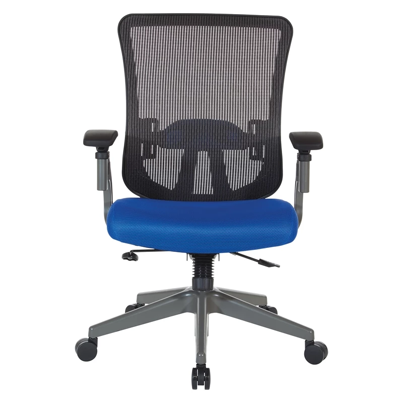 Best Sale 💯 Office Star Gray Vertical Mesh Back Manager's Chair With Blue Mesh Fabric Seat 🎁 5 Best Sale 💯 Office Star Gray Vertical Mesh Back Manager's Chair With Blue Mesh Fabric Seat 🎁 - Image 3