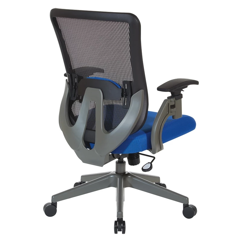 Best Sale 💯 Office Star Gray Vertical Mesh Back Manager's Chair With Blue Mesh Fabric Seat 🎁 8 Best Sale 💯 Office Star Gray Vertical Mesh Back Manager's Chair With Blue Mesh Fabric Seat 🎁 - Image 6