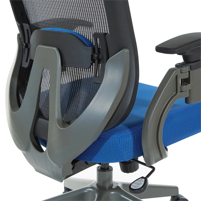 Best Sale 💯 Office Star Gray Vertical Mesh Back Manager's Chair With Blue Mesh Fabric Seat 🎁 9 Best Sale 💯 Office Star Gray Vertical Mesh Back Manager's Chair With Blue Mesh Fabric Seat 🎁 - Image 7