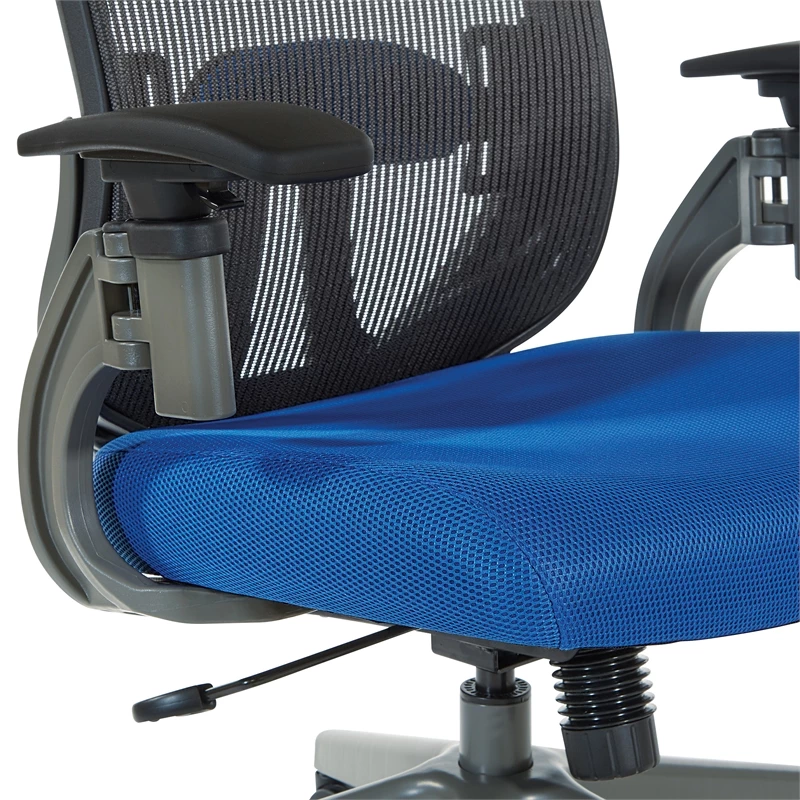 Best Sale 💯 Office Star Gray Vertical Mesh Back Manager's Chair With Blue Mesh Fabric Seat 🎁 11 Best Sale 💯 Office Star Gray Vertical Mesh Back Manager's Chair With Blue Mesh Fabric Seat 🎁 - Image 9