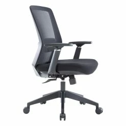 Best Pirce 👏 LeisureMod Ingram Modern Office Task Chair With Adjustable Armrests In Black 🤩 -Deals Writing Desks Store 2535223 4 L
