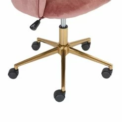 Budget ๐ Uptown Club Earl 34" Curved Back Velvet Office Chair In Gold And Pink ๐งจ 11 Budget ๐ Uptown Club Earl 34" Curved Back Velvet Office Chair In Gold And Pink ๐งจ -Deals Writing Desks Store 2536336 4 L