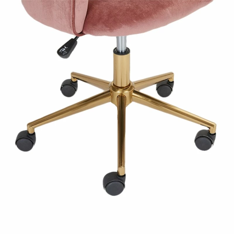 Budget ๐ Uptown Club Earl 34" Curved Back Velvet Office Chair In Gold And Pink ๐งจ 7 Budget ๐ Uptown Club Earl 34" Curved Back Velvet Office Chair In Gold And Pink ๐งจ - Image 5