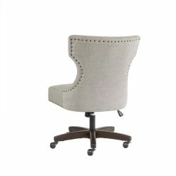 Promo 💯 Olliix Madison Park Erika Polyester Fabric And Solid Wood Office Chair In Cream/Morocco ⭐ -Deals Writing Desks Store 2538228 4 L