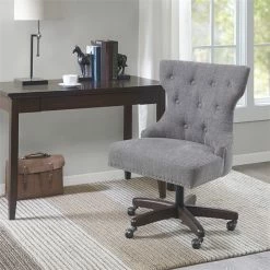 Best Sale 🔥 Olliix Madison Park Erika Polyester Fabric And Solid Wood Office Chair In Gray/Morocco 😀 12 Best Sale 🔥 Olliix Madison Park Erika Polyester Fabric And Solid Wood Office Chair In Gray/Morocco 😀 -Deals Writing Desks Store 2538229 1 L