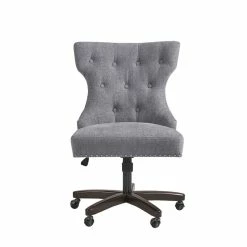 Best Sale 🔥 Olliix Madison Park Erika Polyester Fabric And Solid Wood Office Chair In Gray/Morocco 😀 13 Best Sale 🔥 Olliix Madison Park Erika Polyester Fabric And Solid Wood Office Chair In Gray/Morocco 😀 -Deals Writing Desks Store 2538229 2 L