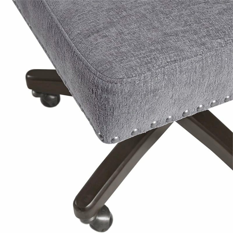 Best Sale 🔥 Olliix Madison Park Erika Polyester Fabric And Solid Wood Office Chair In Gray/Morocco 😀 8 Best Sale 🔥 Olliix Madison Park Erika Polyester Fabric And Solid Wood Office Chair In Gray/Morocco 😀 - Image 6