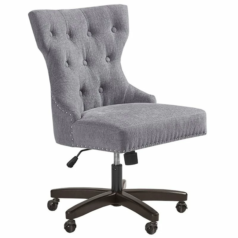 Best Sale 🔥 Olliix Madison Park Erika Polyester Fabric And Solid Wood Office Chair In Gray/Morocco 😀 3 Best Sale 🔥 Olliix Madison Park Erika Polyester Fabric And Solid Wood Office Chair In Gray/Morocco 😀